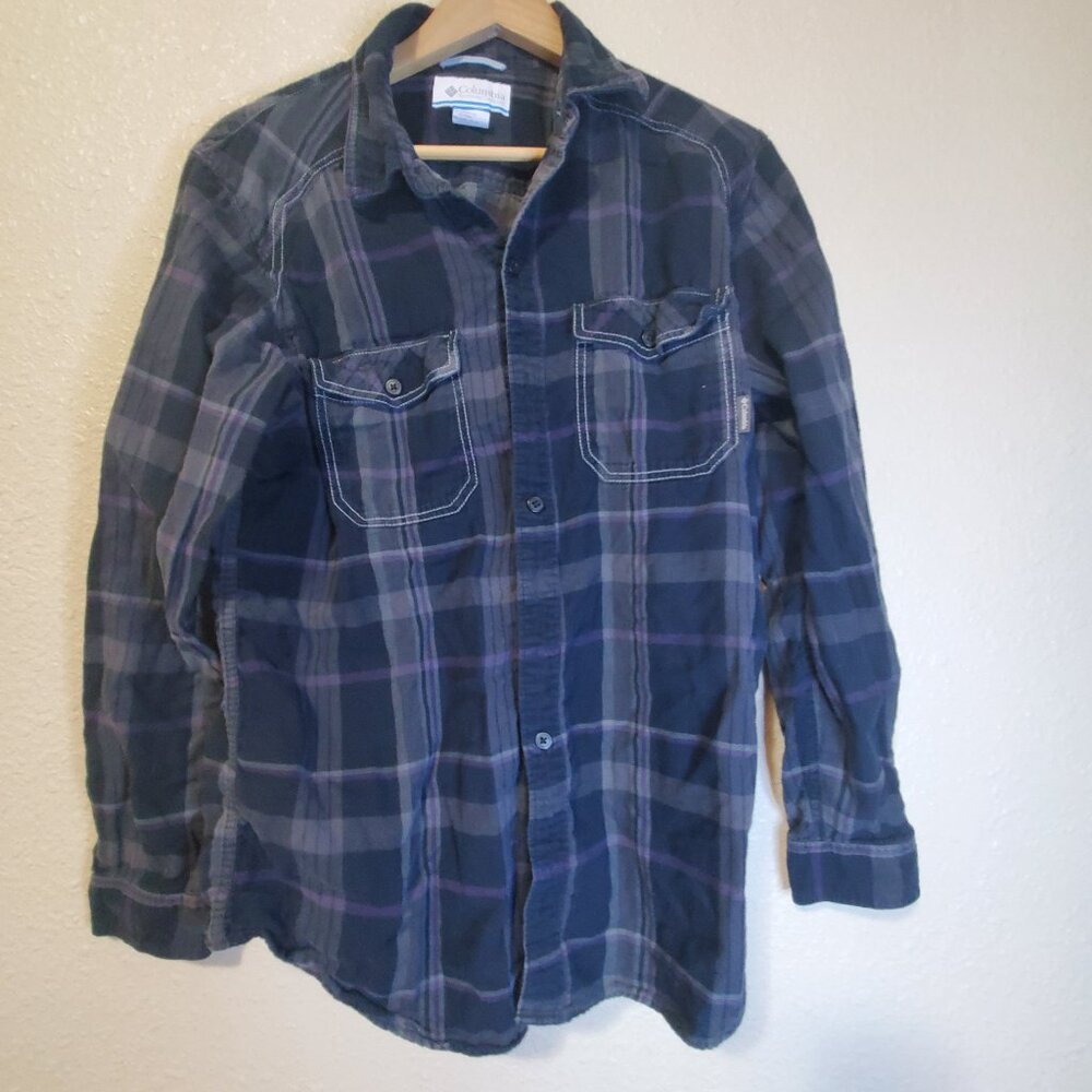 Columbia Plaid Flannel Shirt, size Medium